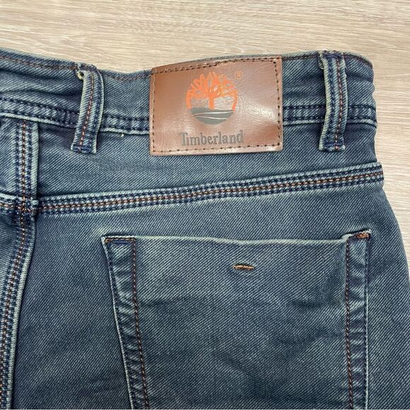 Timberland Slim Straight Denim Jeans 32x30 in Navy Retro Style - Picture 7 of 8
